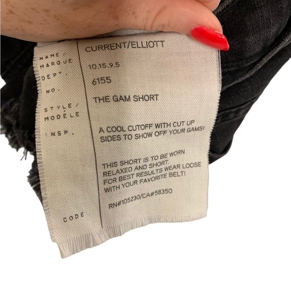 Current/Elliott The Gam Short in 2 Weeks Worn Black Size 24-0 - Picture 7 of 7